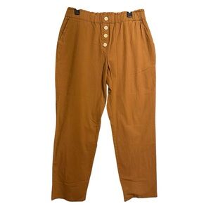 NWT NiMin Stylish Tan Elastic Waist Chinos with Button Detail Size XL (20/22)